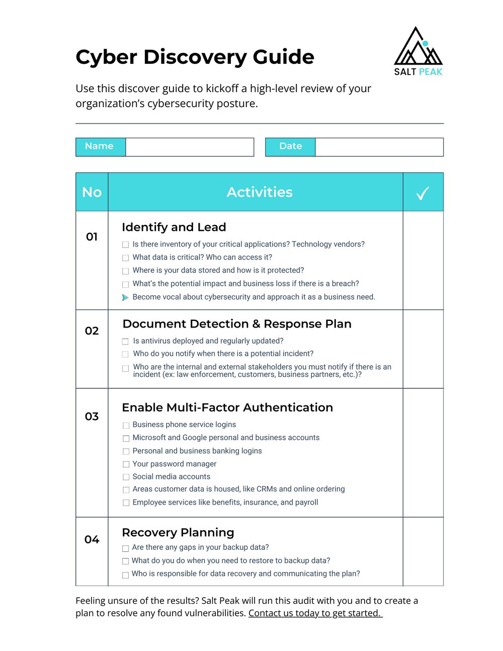 Cybersecurity Checklist for Small Businesses